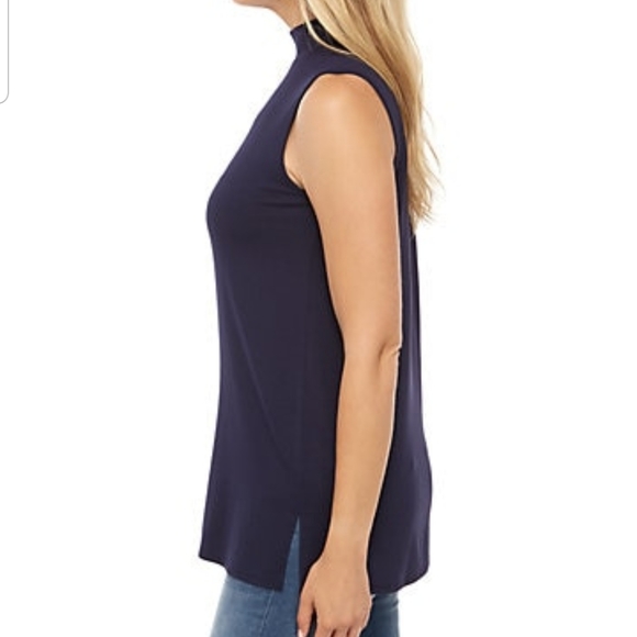 New Directions Julianna Mock Neck Top NWT - Picture 3 of 3